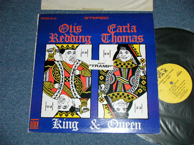 画像1: OTIS REDDING & CARLA THOMAS - KING & QUEEN (Matrix # A) ST-STX-66973-AA △10255 /  B) ST-STX-66974-AA △10255-x) ( Ex+/Ex++ ; Cut out )  / 1967 US AMERICA ORIGINAL 2nd Press "YELLOW Label" "   Used LP 1st Press SQUARE "1841 BROADWAY Label" STEREO Used LP 