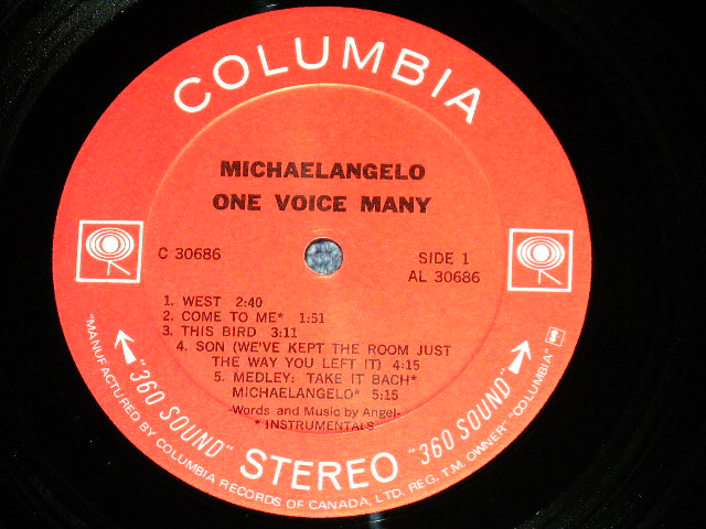 画像: MICHAELANGELO - ONE VOICE MANY  ( MINT-/MINT- ) / 1967 US AMERICA Original  "WHITE 360 SOUND LABEL" Used  LP 