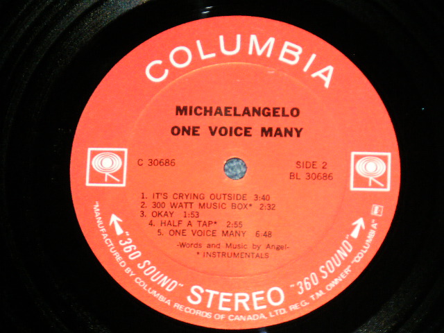 画像: MICHAELANGELO - ONE VOICE MANY  ( MINT-/MINT- ) / 1967 US AMERICA Original  "WHITE 360 SOUND LABEL" Used  LP 
