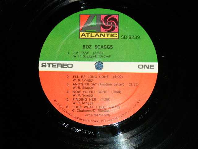 画像: BOZ SCAGGS - BOZ SCAGGS with DUANE ALLMAN ( Matrix #  A) ST-A-691659-CC  △18236 (2) PR/B) ST-A-691660-CC  △18236-x  (1) PR ) ( Ex+/Ex++ Looks:Ex+, Cutout, EDSP  )  / 1974 Version US AMERICA 1st Press "RED & GREEN Label" 2nd Version Large "75 ROCKFELLER Label"  "GATEFOLD Cover"  "UN-GLOSSY  COVER"  Used LP 