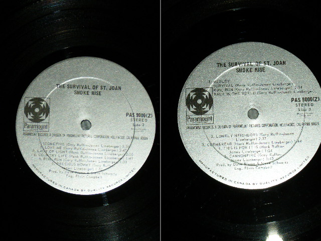 画像: SMOKE RISE - THE SURVIVAL OF ST. JOAN : A ROCK OPERA (ACID PSYCHE ) ( Ex++/MINT- ; BB ) / 1971 CANADA ORIGINAL   Used 2-LP's with BOOKLET 
