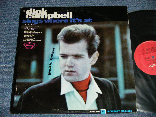 画像1: DICK CAMPBELL - SINGS WHERE IT'S AT  : With MIKE BLOOMFIED, PAUL BUTTERFIELD, ...(Ex,  Ex++/Ex+++  BB, WOFC, )  / 1965 US AMERICA  ORIGINAL"RED LABEL# MONO Used  LP 