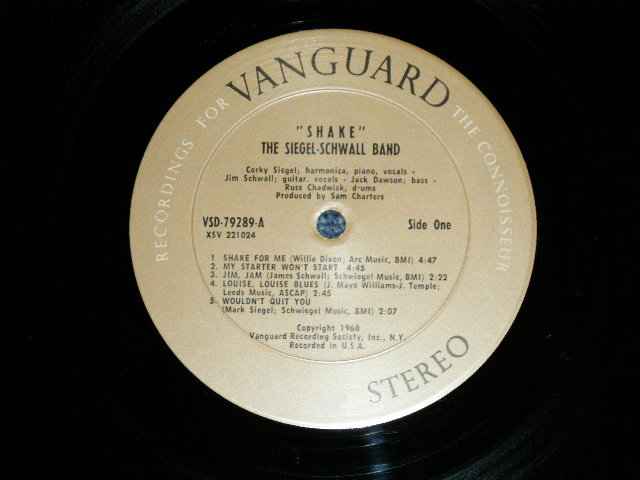 画像: The SIEGEL-SCHWALL BAND -  SHAKE ( Ex++/Ex+++ A-2:VG+++) / 1968 US AMERICA ORIGINAL STEREO   Used LP 