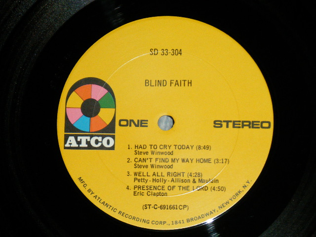 画像: BLIND FAITH - BLIND FAITH  "Group Cover"  (Matrix #  A) ST-C-691661-1E/  B) ST-C-691662-1E)  ( Ex+++/MINT- EDSP )   / 1969 US AMERICA ORIGINAL "YELLOW Label"  "1841 BROADWAY Label"  Used LP 