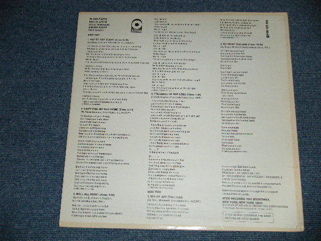 画像: BLIND FAITH - BLIND FAITH  "Group Cover"  (Matrix #  A) ST-C-691661-B  /B) ST-C-691662-B)  ( Ex+++/MINT-)   / 1969 US AMERICA ORIGINAL "YELLOW Label"  "1841 BROADWAY Label"  Used LP 