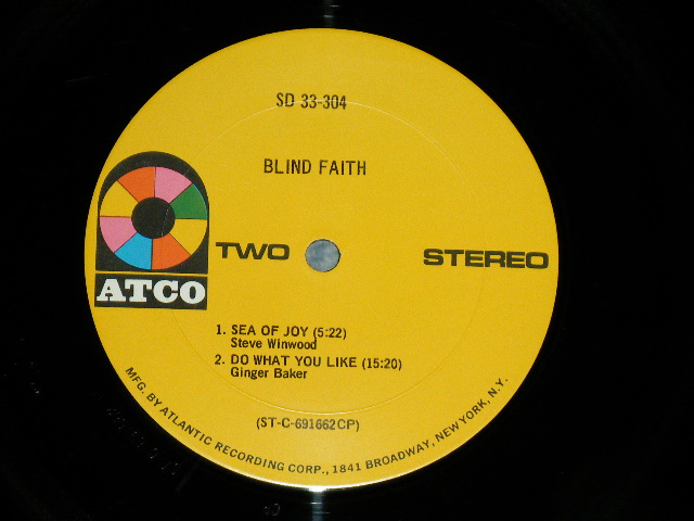 画像: BLIND FAITH - BLIND FAITH  "Group Cover"  (Matrix #  A) ST-C-691661-1E/  B) ST-C-691662-1E)  ( Ex+++/MINT- EDSP )   / 1969 US AMERICA ORIGINAL "YELLOW Label"  "1841 BROADWAY Label"  Used LP 