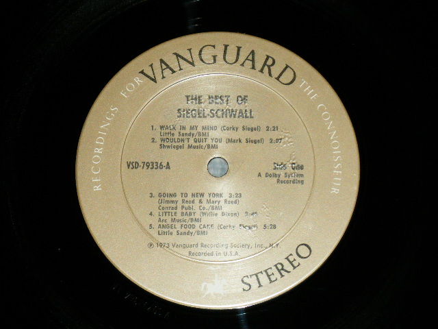 画像: SIEGEL-SCHWALL BAND - THE BEST OF  SIEGEL - SCHWALL  (Ex++/Ex++) / 1969 US AMERICA ORIGINAL   Used LP 