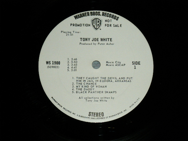 画像: TONY JOE WHITE - TONY JOE WHITE(SEALED SWOBC, CUTOUT) / 1971 US AMERICA ORIGINAL "BRAND NEW SEALED" LP