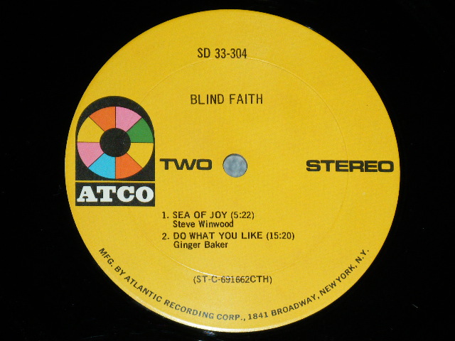 画像: BLIND FAITH - BLIND FAITH  "Group Cover"  (Matrix #  A) ST-C-691661-A-1  LW AT RG /B) ST-C-691662-A-1  LW  AT)  ( MINT-/Ex+++ Looks:E\MINT-  / 1969 US AMERICA ORIGINAL "YELLOW Label"  "1841 BROADWAY Label"  Used LP 