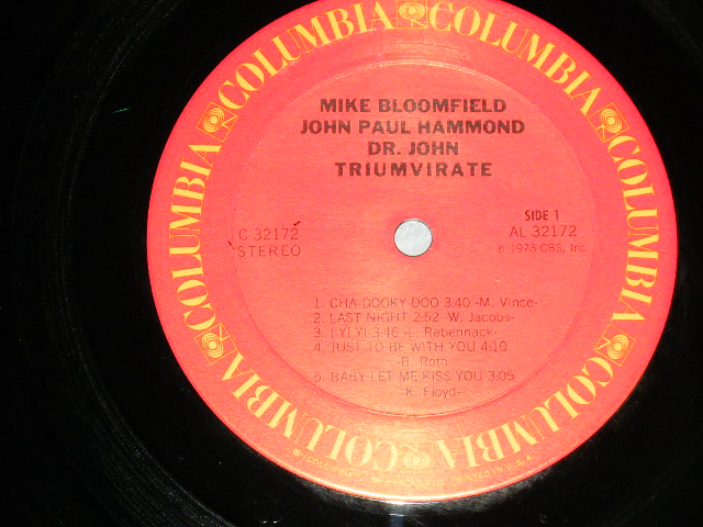画像: MIKE BLOOMFIELD + JOHN PAUL HAMMOND + DR. JOHN - TRIUMVIRATE  - LIVE ST BILL GRAHAM'S FILLMORE WEST  ( Matrix # A:1B/B:1B ) (  MINT/MINT ) / 1977? US AMERICA REISSUE  Used LP 