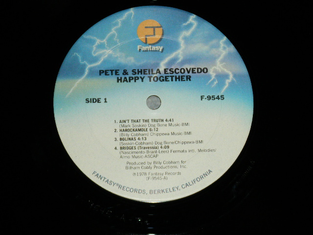 画像: PETE & SHEILA ESCOVEDO - HAPPY TOGETHER  ( Ex+++/MINT- EDSP )  / 1978 US AMERICA ORIGINAL  Used LP  