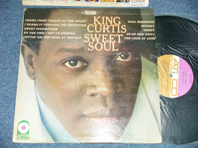 画像1: KING CURTIS - SWEET SOUL ( Matrix #  A) ST-C-681293-B LW AT RL ( Hand Writing )  B) ST-C-681294-1C  (TYPING ) ) ( Ex+/MINT- : EDSP )  / 1968 US AMERICA ORIGINAL 1st Press "PLUM & BROWN Label" STEREO USED LP 