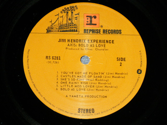 画像: The JIMI HENDRIX EXPERIENCE - AXIS:BOLD AS LOVE ( Matrix Number   A) RS-1-6281 WW2#6 1-1 / B) RS-2-6281 SR1 1-1  ) ( MINT-/MINT- ) / 1970? US AMERICA ORIGINAL 3rd Press "BROWN with Orande 'r'  Label"  Used  LP 