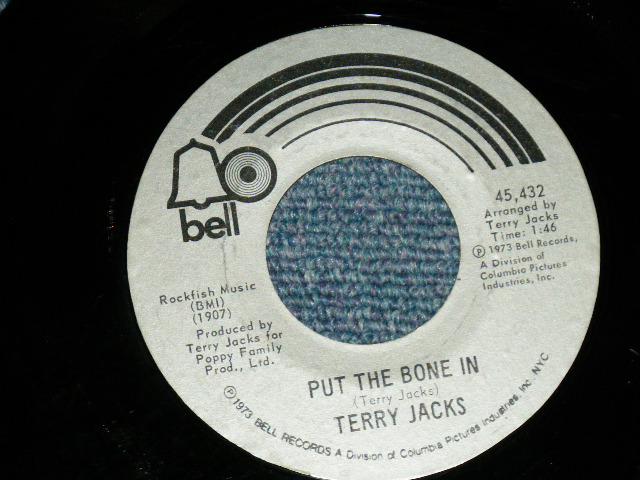 画像: TERRY JACKS - SEASONS IN THE SUN : PUT THE BONE IN  ( Ex+++/Ex+++ ) / 1973  US AMERICA ORIGINAL Used 7" Single 