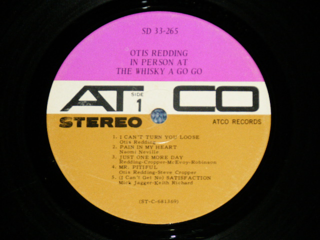 画像: OTIS REDDING -  IN PERSON :AT THE WHISKY AGO GO  ( Matrix #   A) STC-681369-3S/ B) STC-681370-2S )  ( Ex+/Ex) / 1968 US AMERICA ORIGINAL 1st Press "PURPLE & BROWN Label" Used LP 