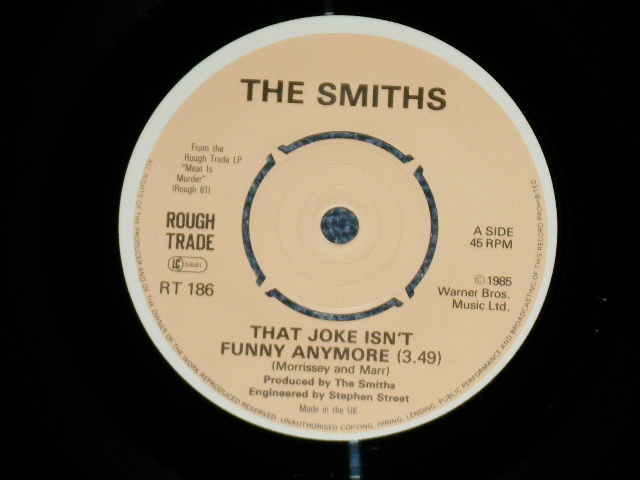 画像: THE SMITHS - THAT JOKE ISN'T FUNNY ANYMORE : MEAT IS MURDER  (MINT-/MINT- ) / 1985 UK ENGLAND ORIGINAL 7"Single With PICTURE SLEEVE 