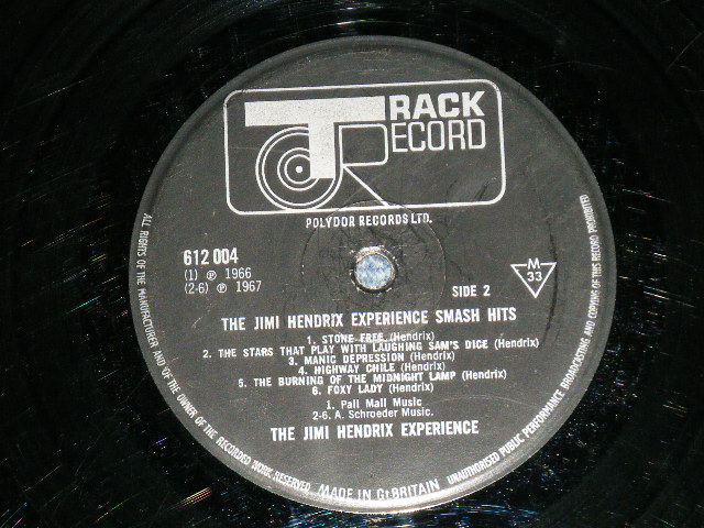 画像: JIMI HENDRIX - SMAXH HITS ( Matrix # A-2/B-2)  ( Ex++/Ex  Looks:VG+++)  / 1968  UK ENGLAND ORIGINAL  Used  LP 