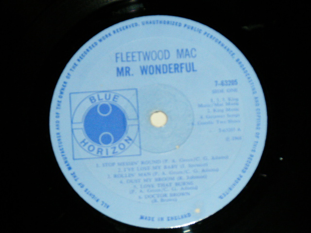 画像: FLEETWOOD MAC - Mr. WONDERFUL  ( Matrix # A1/B1)  ( Ex++/MINT-, MINT- Looks:Ex++ )  / 1969 UK ENGLAND ORIGINAL Used  LP 