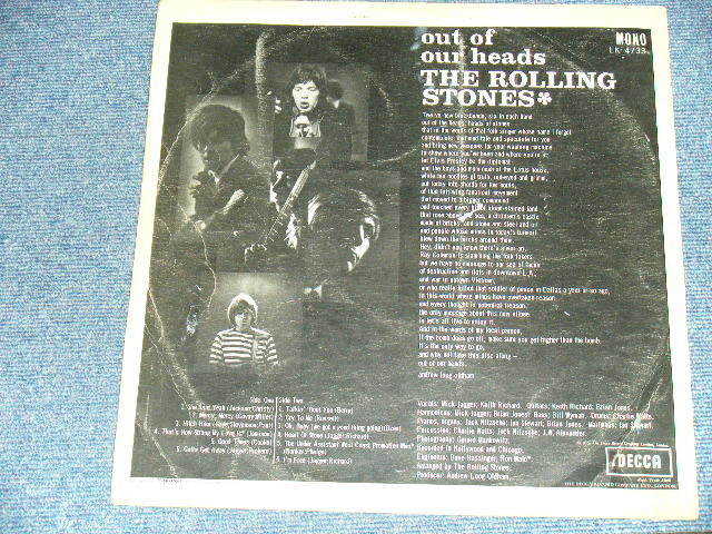 画像: ROLLING STONES - OUT OF OUR HEADS ( Ex/Ex)  (Matrix# A) ARL,6973-8B / B) ARL,6974-12A  )  / 1965 UK ENGLAND "Un Boxed 'DECCA' Label"  MONO Used LP