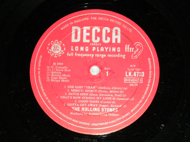 画像: ROLLING STONES - OUT OF OUR HEADS ( Ex/Ex)  (Matrix# A) ARL,6973-8B / B) ARL,6974-12A  )  / 1965 UK ENGLAND "Un Boxed 'DECCA' Label"  MONO Used LP