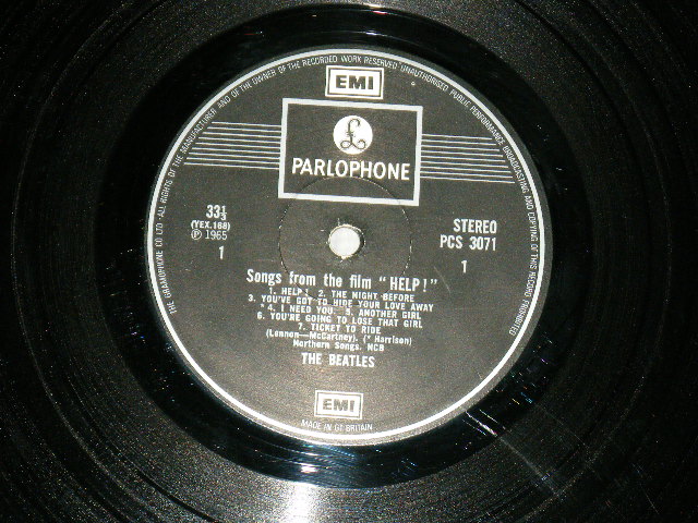 画像: THE BEATLES - HELP! ( YEX-168-1/YEX-169-1 ) ( Ex+++/Ex++) / 1969? UK  ENGLAND "FLIP BACK COVER"  "2xEMI Label" STEREO  Used LP  