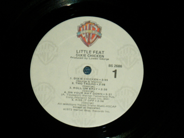 画像: LITTLE FEAT -  DIXIE CHIC ( Matrix #   　A) BS-1-2686-WW3 SP 1~1 /  B)  BS-2-2686-WW2  SP 1-1 ) ( MINT-/MINT-) / 1978 Version US AMERICA ORIGINAL "3rd Press  Label"   Used LP KEN 