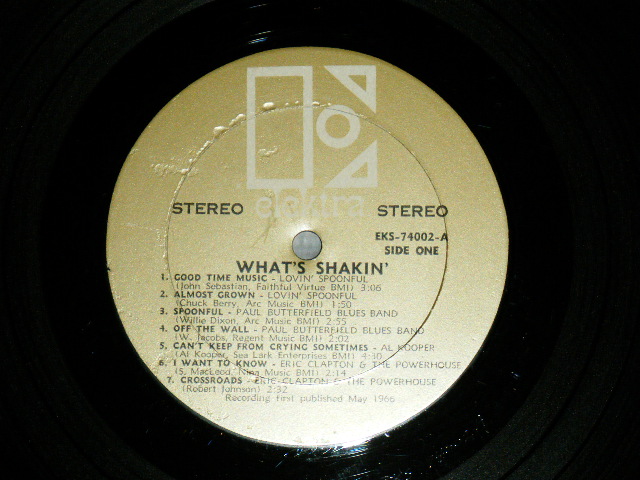 画像: The LOVIN' SPOONFUL,PAUL BUTTERFIELD BLUES BAND,TOM RUSH,AL KOOPER,ERIC CLAPTON AND THE POWERHOUSE - WHAT'S SHAKIN' (Matrix #    A) EKS 74002 A / B) EKS 74002 B ) ( Ex++/Ex+++ )  / 1966 US AMERICA  ORIGINAL STEREO Used LP