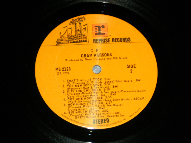 画像: GRAM PARSONS - SLEEPLESS NIGHTS (Ex++/Ex+++ A-1, B-1:WARP) / 1976 US AMERICA ORIGINAL Used LP