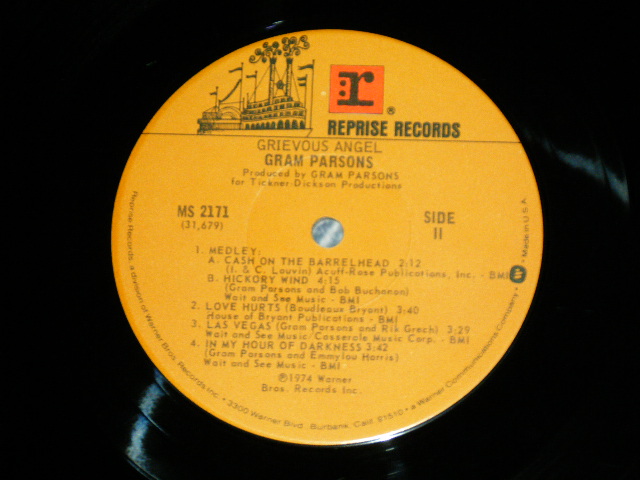 画像: GRAM PARSONS - GRIEVOUS ANGEL (Matrix #  A) SIDE-1 MS2171(31678-1) #1/ B) SIDE-2 MS2171(31679-2) #1) (Ex+++/MINT)  / 1975 Version US AMERICA 2nd Press " NON STEREO and with 'W' Logo on Label" Used  LP