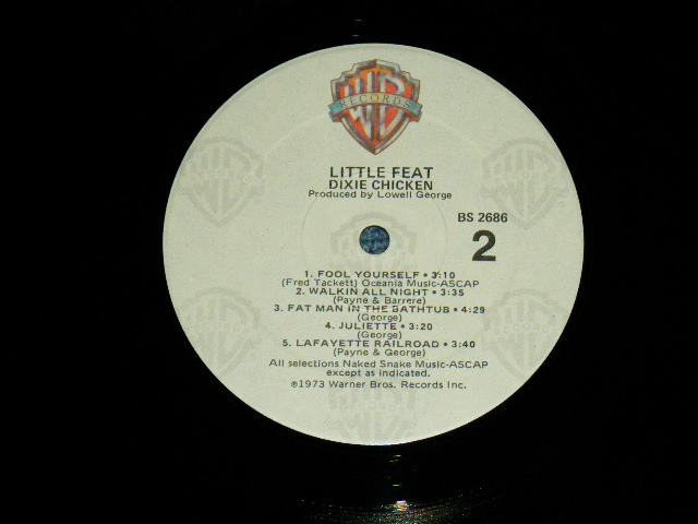 画像: LITTLE FEAT -  DIXIE CHIC ( Matrix #   　A) BS-1-2686-WW3 SP 1~1 /  B)  BS-2-2686-WW2  SP 1-1 ) ( MINT-/MINT-) / 1978 Version US AMERICA ORIGINAL "3rd Press  Label"   Used LP KEN 