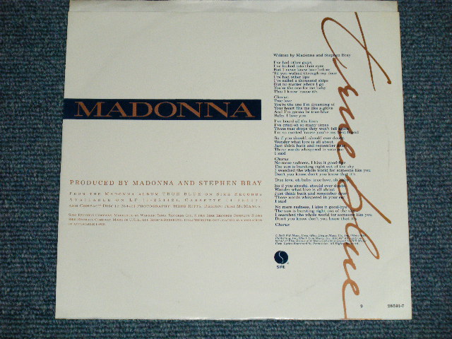 画像: MADONNA -  TRUE BLUE : AIN'T NO BIG DEAL  (MINT-/MINT-)  / 1984 US AMERICA ORIGINAL Used 7" Single with PICTURE SLEEVE  