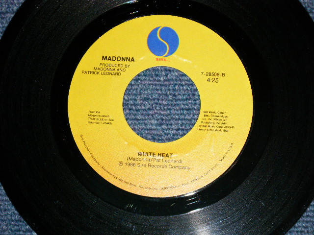 画像: MADONNA -  OPEN YOUR HEART : WHITE HEAT ( VG++/Ex++ )  / 1986  US AMERICA ORIGINAL Used 7" Single with PICTURE SLEEVE  