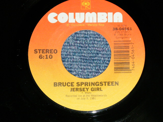 画像: BRUCE SPRINGSTEEN -  COVER ME : JERSEY GIRL  ( Ex+/Ex+++ ) / 1984 US AMERICA ORIGINAL Used 7" Single with PICTURE SLEEVE 
