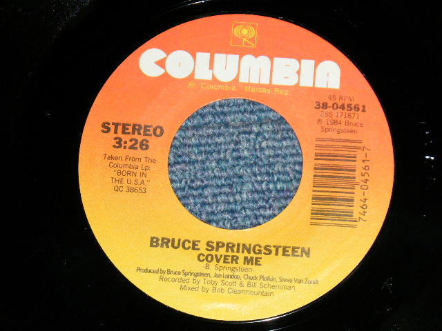 画像: BRUCE SPRINGSTEEN -  COVER ME : JERSEY GIRL  ( Ex+/Ex+++ ) / 1984 US AMERICA ORIGINAL Used 7" Single with PICTURE SLEEVE 