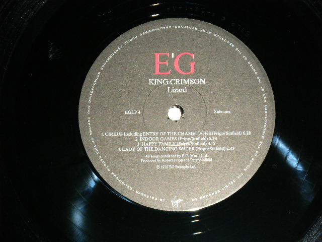 画像: KING CRIMSON - LIZARD  ( Ex+++/MINT)  /  UK ENGLAND REISSUE Used LP 