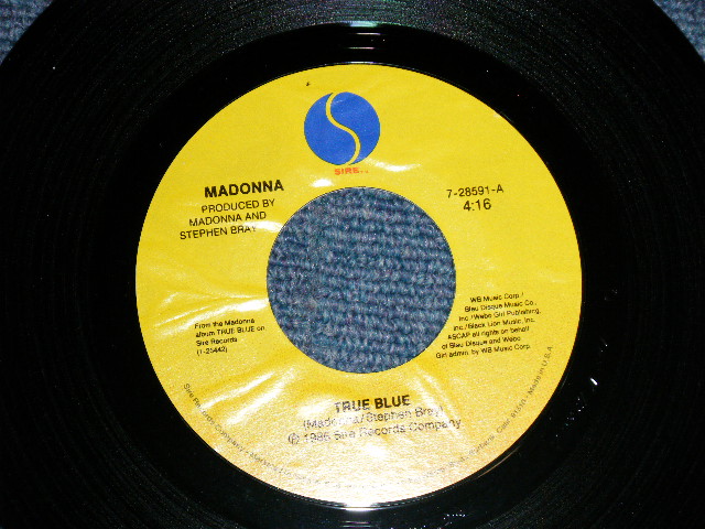 画像: MADONNA -  TRUE BLUE : AIN'T NO BIG DEAL  (Ex++/MINT-: Press Miss Label)  / 1984 US AMERICA ORIGINAL Used 7" Single with PICTURE SLEEVE  