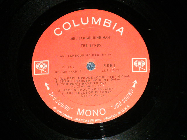 画像: THE BYRDS - MR.TAMBOURINE MAN ( Matrix # A)2E /B)2E ) ( VG+++/Ex+++ TapeSeam,EDSP) / 1966 Version US AMERICA  2nd Press "360 Sound  Label" MONO Used LP