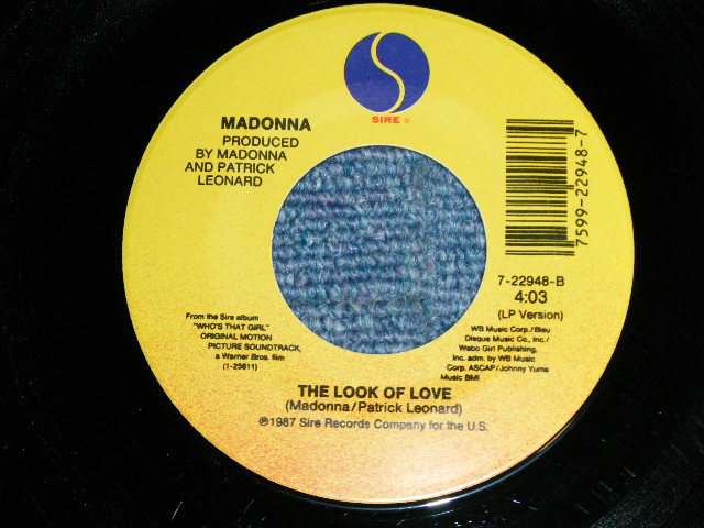 画像: MADONNA -  EXPRESS YOURSELF : THE LOOK OF LOVE (Ex+,VG++/Ex+++ : SPLIT )  / 1987 US AMERICA ORIGINAL Used 7" Single with PICTURE SLEEVE  