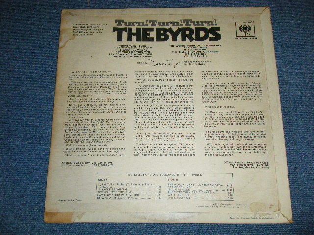 画像: BYRDS, THE - TURN! TURN! TURN!(Matrix # A) A2 / B) B1 ) (Ex+,VG++++/Ex+++,Looks:Ex+ , Ex+++ ) / 1965 UK ENGLAND  ORIGINAL MONO Used LP 