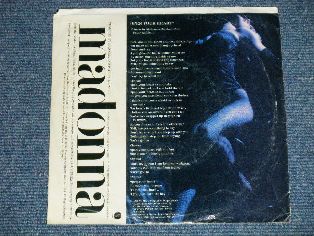 画像: MADONNA -  OPEN YOUR HEART : WHITE HEAT ( VG++/Ex++ )  / 1986  US AMERICA ORIGINAL Used 7" Single with PICTURE SLEEVE  