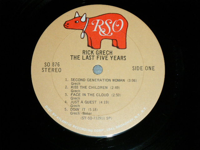 画像: RICH GRECH (of BLIND FAITH) - THE LAST FIVE YEARS : With INSERTS  (Ex++/MINT- Cut out )   / 1973 US AMERICA ORIGINAL 1st Press "1841 BROADWAY Label"  Used LP 