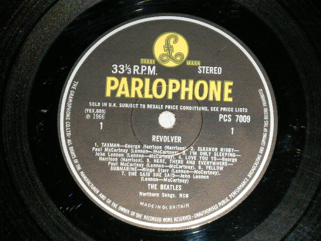 画像: THE BEATLES - REVOLVER ( YEX-605-1/YEX-606-1 ) ( Ex++/Ex++ Looks:Ex+ )   / 1966 UK  ENGLAND ORIGINAL "Yellow Parlophone Label" STEREO  Used LP  