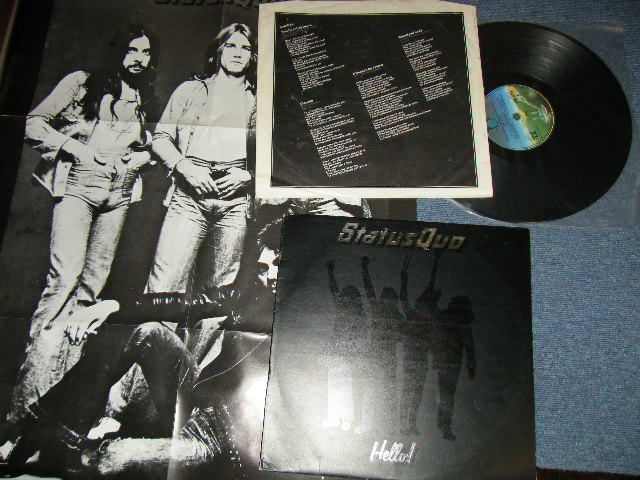 画像1: STATUS QUO - HELLO! ; With POSTER ( Matrix # A) 1//1 / B) 2//1) ( Ex++/MINT- Small EDSP) / 1973 UK ENGLAND ORIGINAL Used LP 