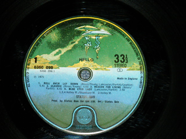 画像: STATUS QUO - HELLO!  : No poster ( Matrix # A) 2//1  DEMON AND MELS / B) 2//2  MELS) ( Ex++/MINT- TEAROEDGE SIDE) / 1973 UK ENGLAND ORIGINAL Used LP 