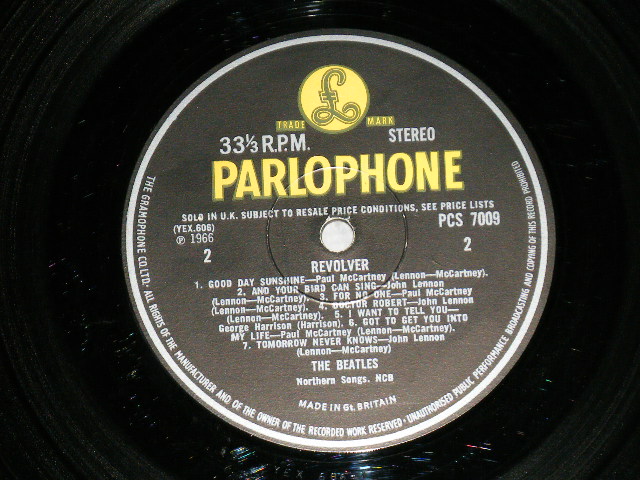 画像: THE BEATLES - REVOLVER ( YEX-605-1/YEX-606-1 ) ( Ex++/Ex++ Looks:Ex+ )   / 1966 UK  ENGLAND ORIGINAL "Yellow Parlophone Label" STEREO  Used LP  