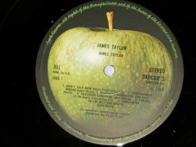 画像: JAMES TAYLOR -  JAMES TAYLOR : 1st Press "ORANGE TITLE Credit" on Front Cover  (Matrix # A-1/B-1 ) ( Ex++/mint-) / 1968 UK ENGLAND ORIGINAL 1st Press  Used  LP