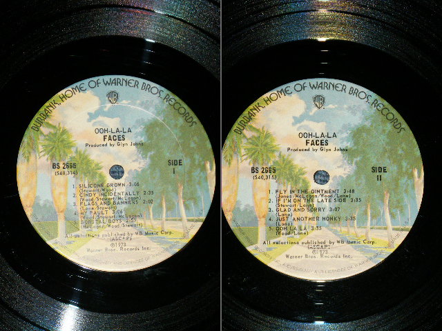 画像: FACES - OOH LA LA : With  POSTER SONG SHEET   (Matrix # A) BS 2665  40314-1-1/B)  BS 2665  40315-1-2 ) ( Ex+/Ex+++ ) / 1973  US AMERICA ORIGINAL Jacket  1st Press "BURBANK Street Label" Used  LP