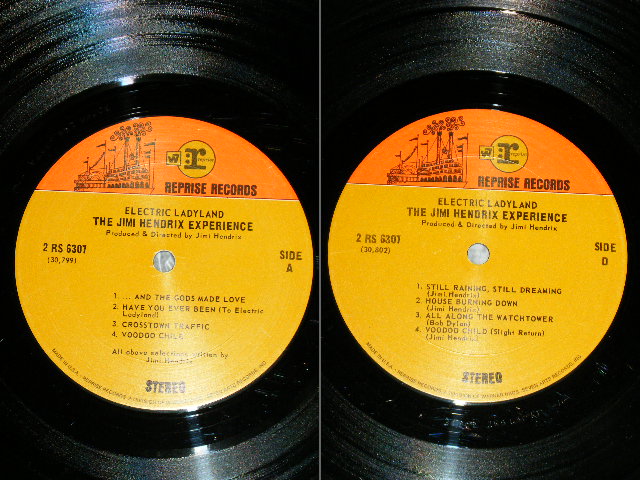 画像: JIMI HENDRIX - ELECTRIC LADYLAND (Matrix #A)T |30799 2RS 6307A-1A B)T 0 30800  RS-6307 B 1A C)T 0 30801 2RS 6307C-1A D)T 0 30802 2RS 6307D-1B)  "TERRE HAUTE Press in INDIANA" (VG/VG++, Ex++, Ex++, Ex++ WOFC, WOFC, EDSP) / 1968 US AMERICA ORIGINAL 1st Press "2 COLOR:ORANGE & BROWN Label"  Used  2- LP's 