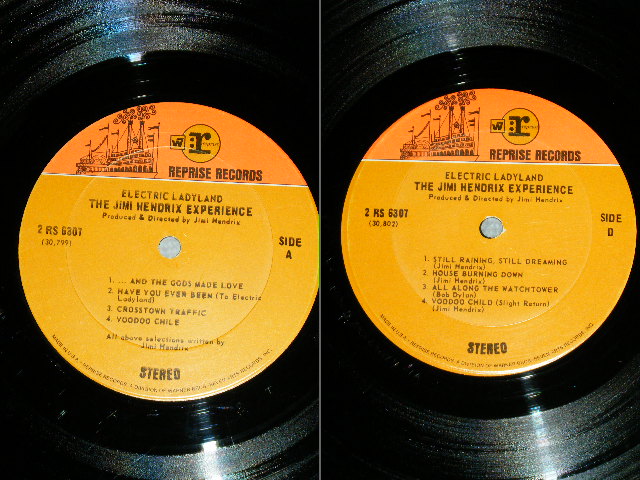 画像: JIMI HENDRIX - ELECTRIC LADYLAND ( Matrix # A) 1A / B) 1D/ C)1D /D) 1A )( Ex-/Ex+++ Looks:Ex++ EDSP) / 1968 US AMERICA ORIGINAL 1st Press "2 COLOR:ORANGE & BROWN Label"  Used  2- LP's 