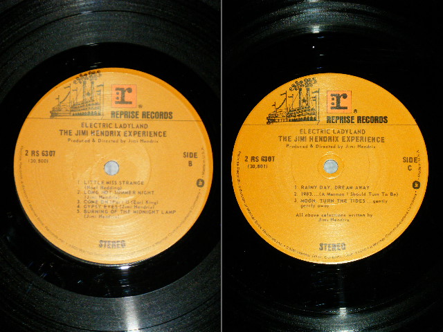 画像: JIMI HENDRIX - ELECTRIC LADYLAND ( Matrix # A) A-W-1 / B) B-W-10/ C)C-W-1/D) D-W-1  )( Ex+/Ex+++) / 1970 Version US AMERICA 2nd Press " BROWN Label"  Used  2- LP's 